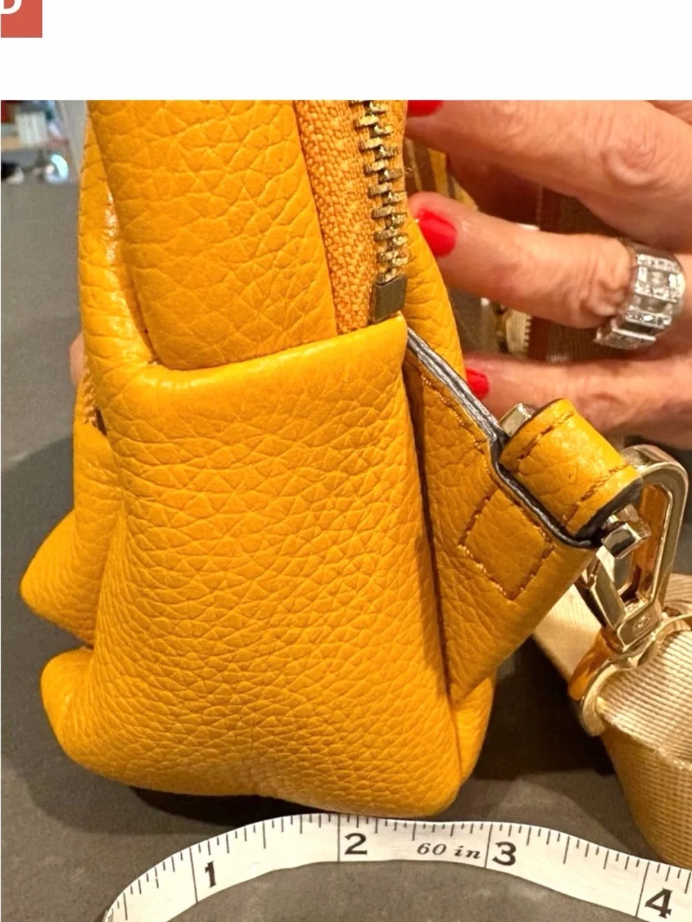 Michael Kors Mustard Yellow Pebbled Leather Mini Backpack